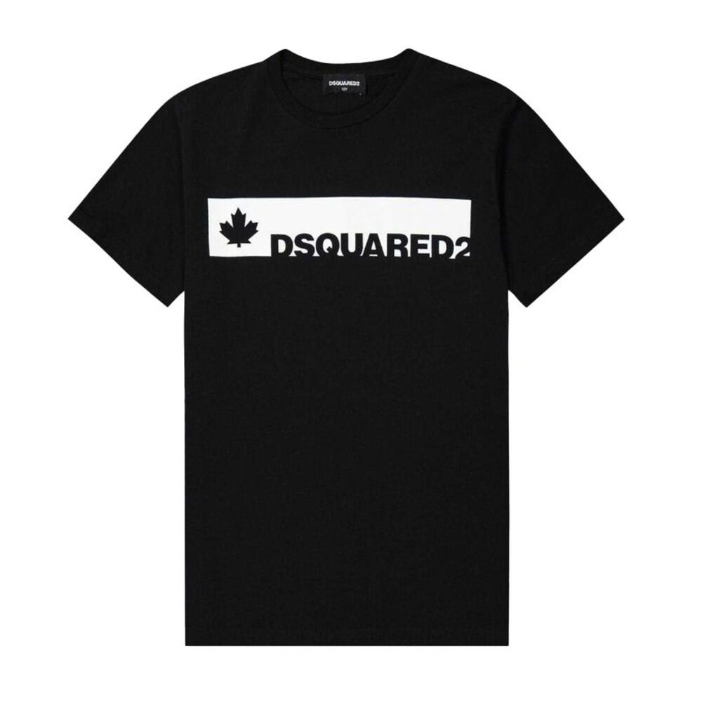DSquared2 Boys Maple Leaf T-Shirt / Black/White